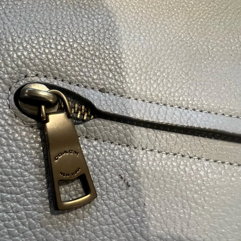 Coach Sutton Leather Hobo With Scattered Rivets Mist